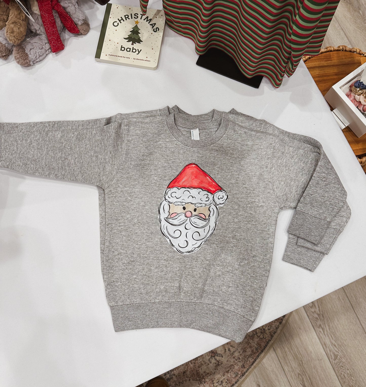 Grey Santa sweatshirt
