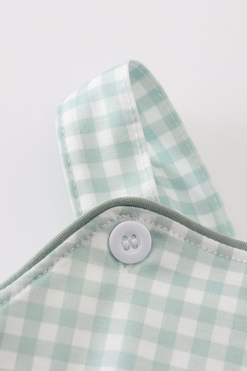 green gingham boy bubble