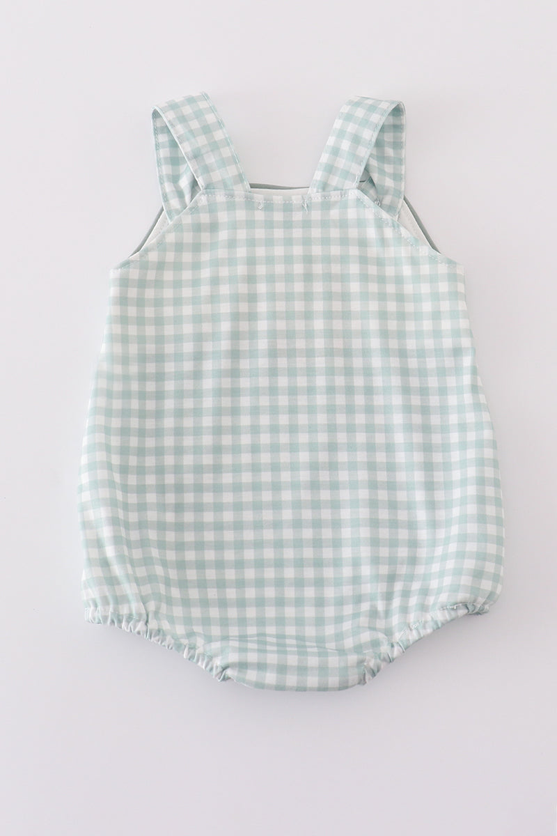 green gingham boy bubble
