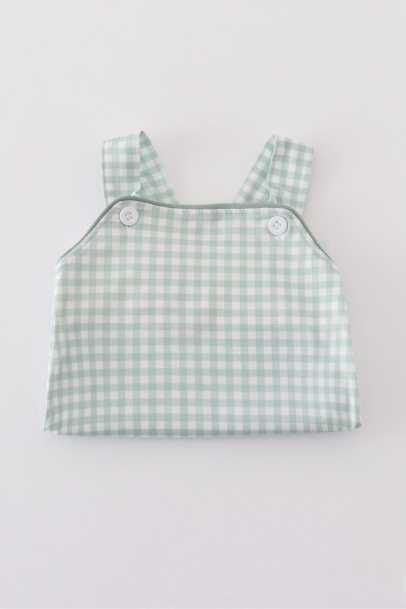 green gingham boy bubble