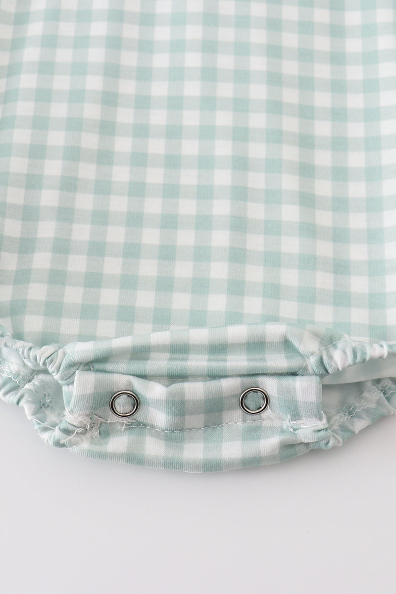 green gingham boy bubble