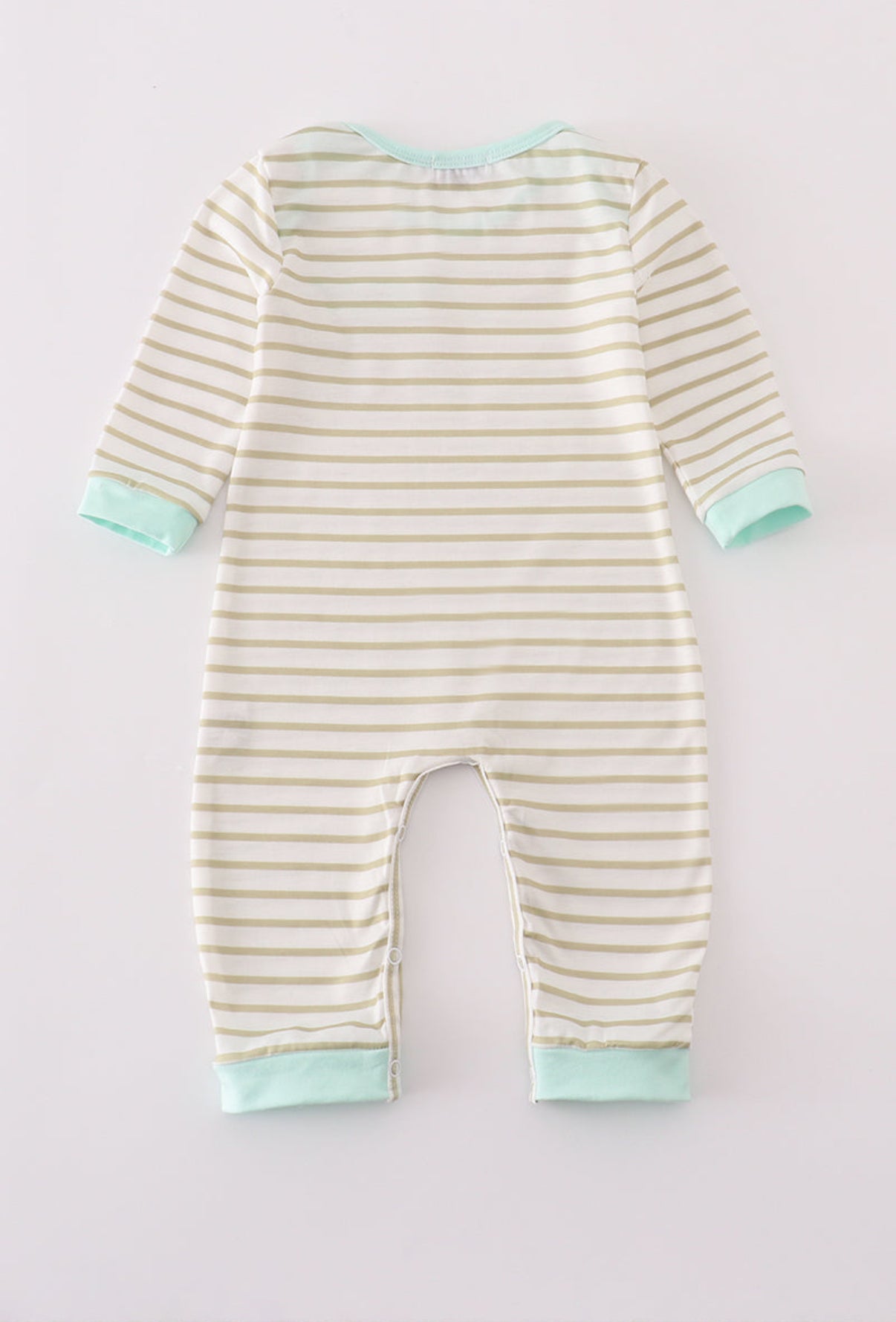 Khaki stripe romper