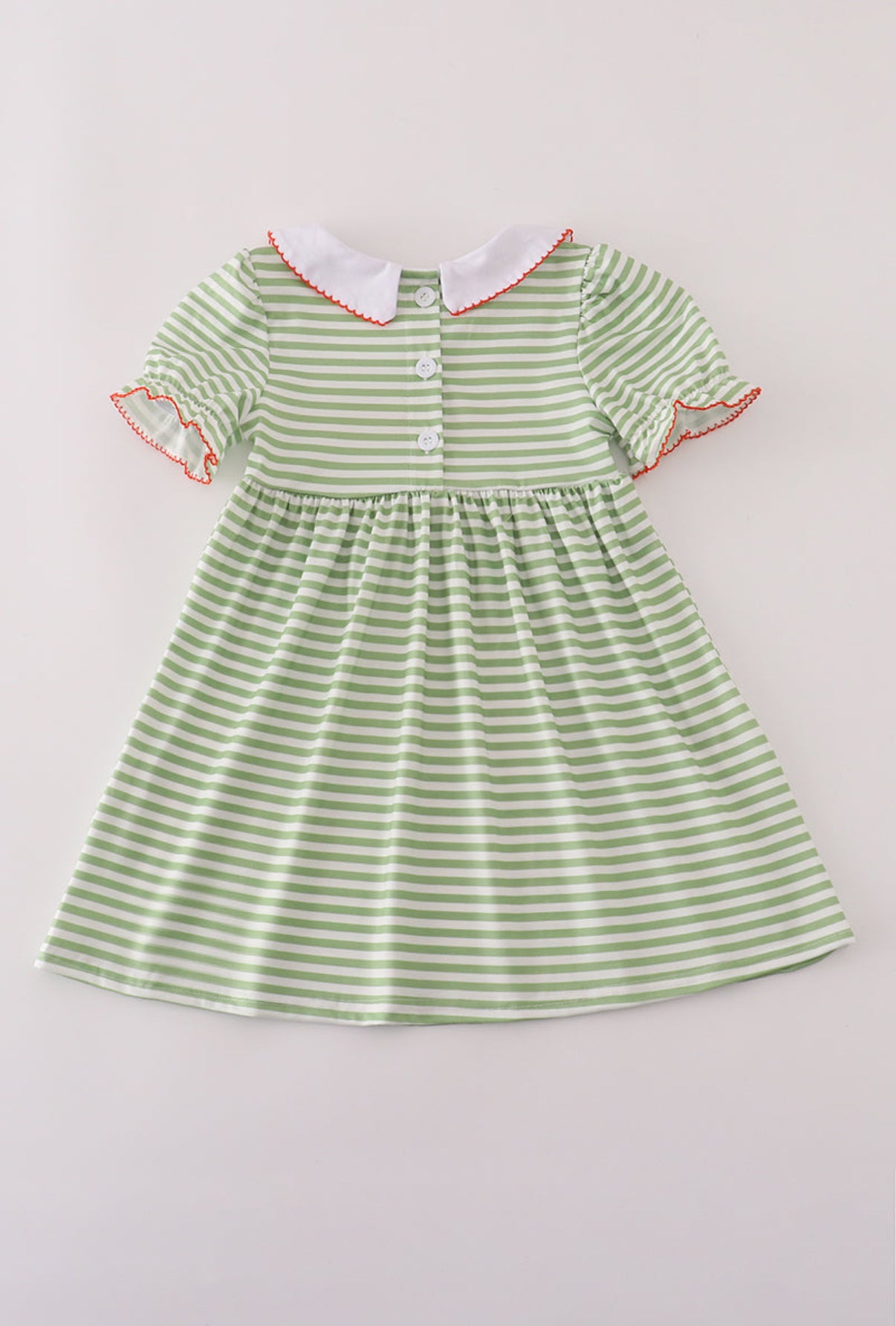 Pumpkin green stripe dress