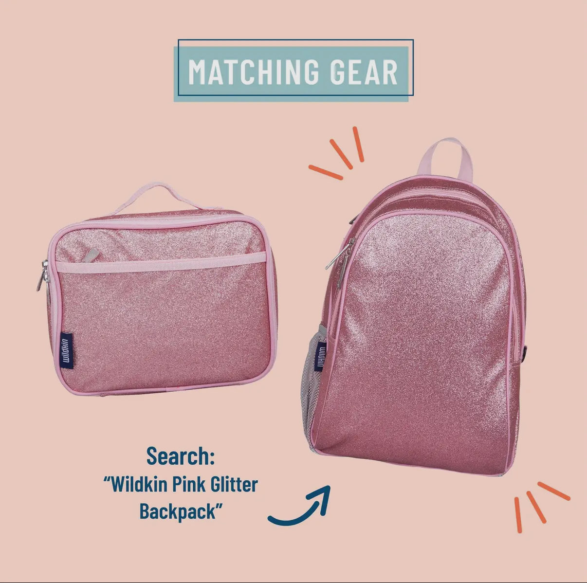 Pink glitter lunch box