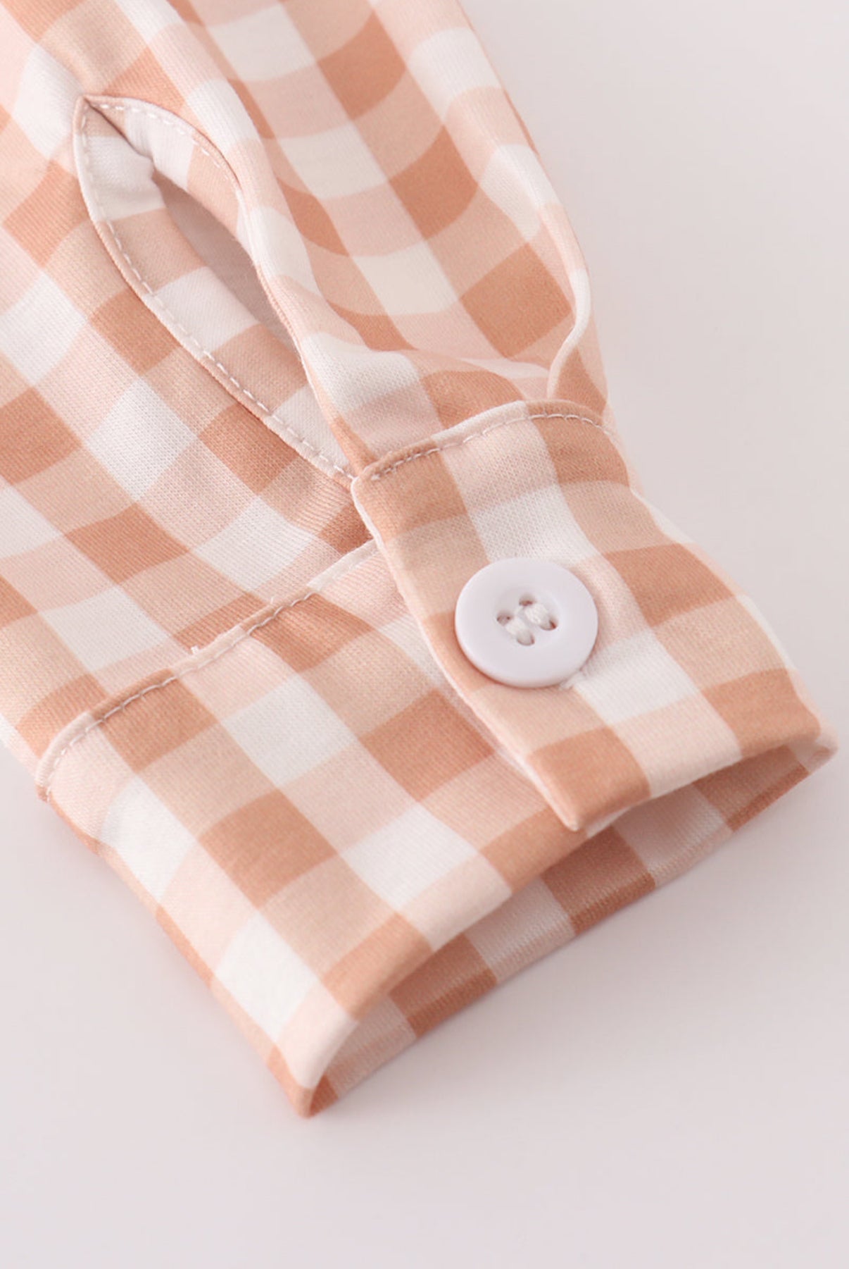 harvest orange gingham button up