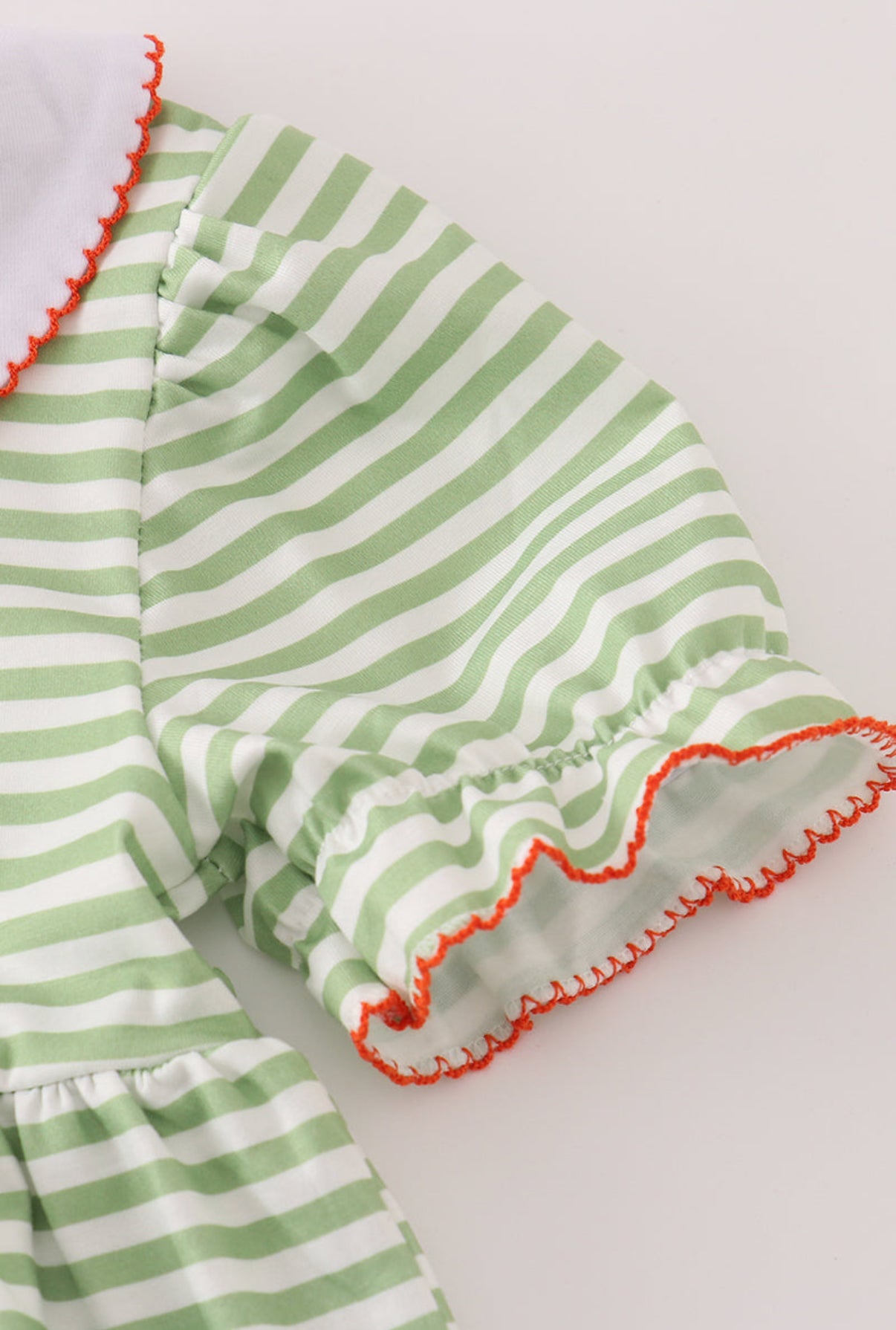 Pumpkin green stripe dress