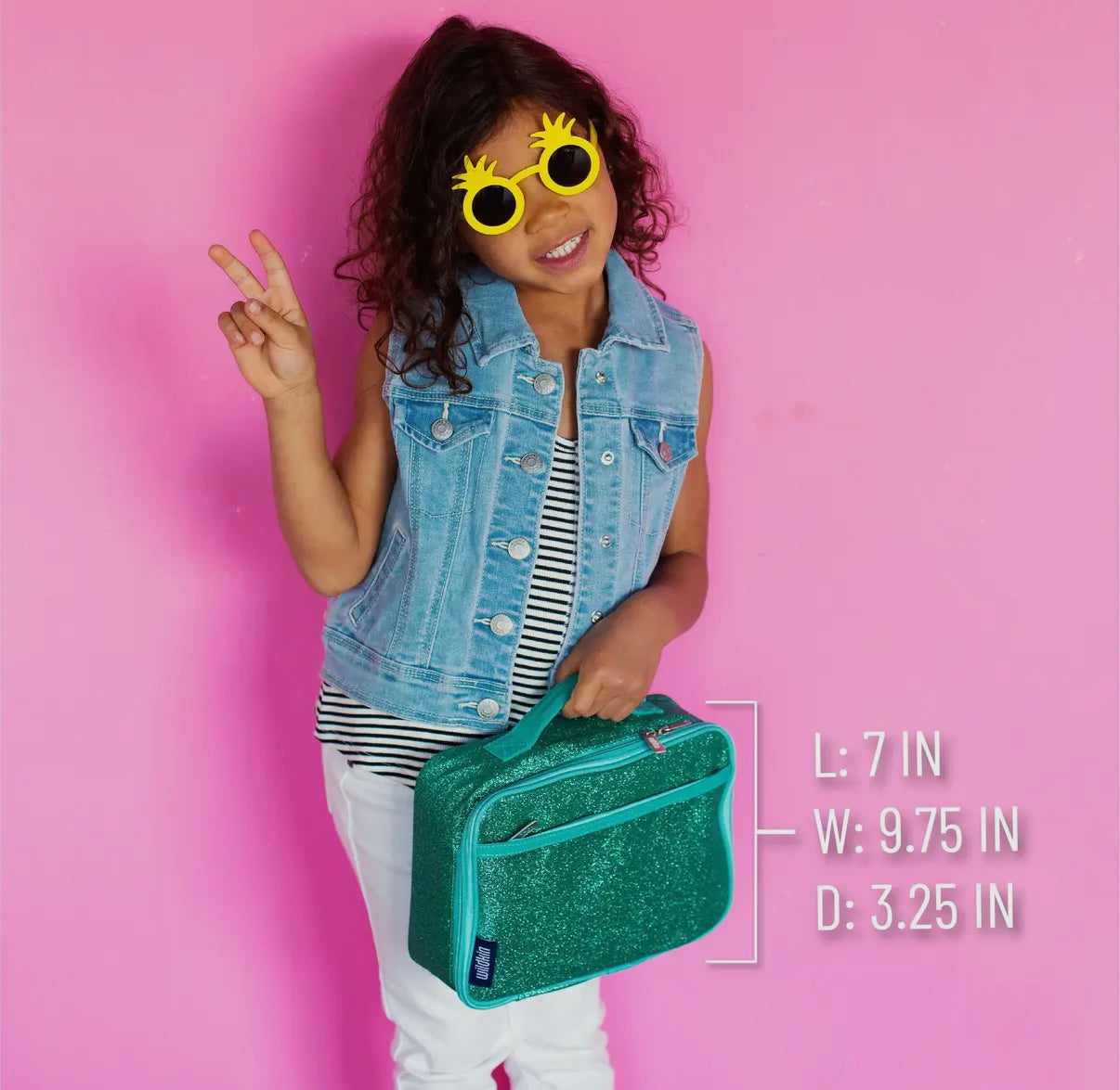 Turquoise glitter lunch box