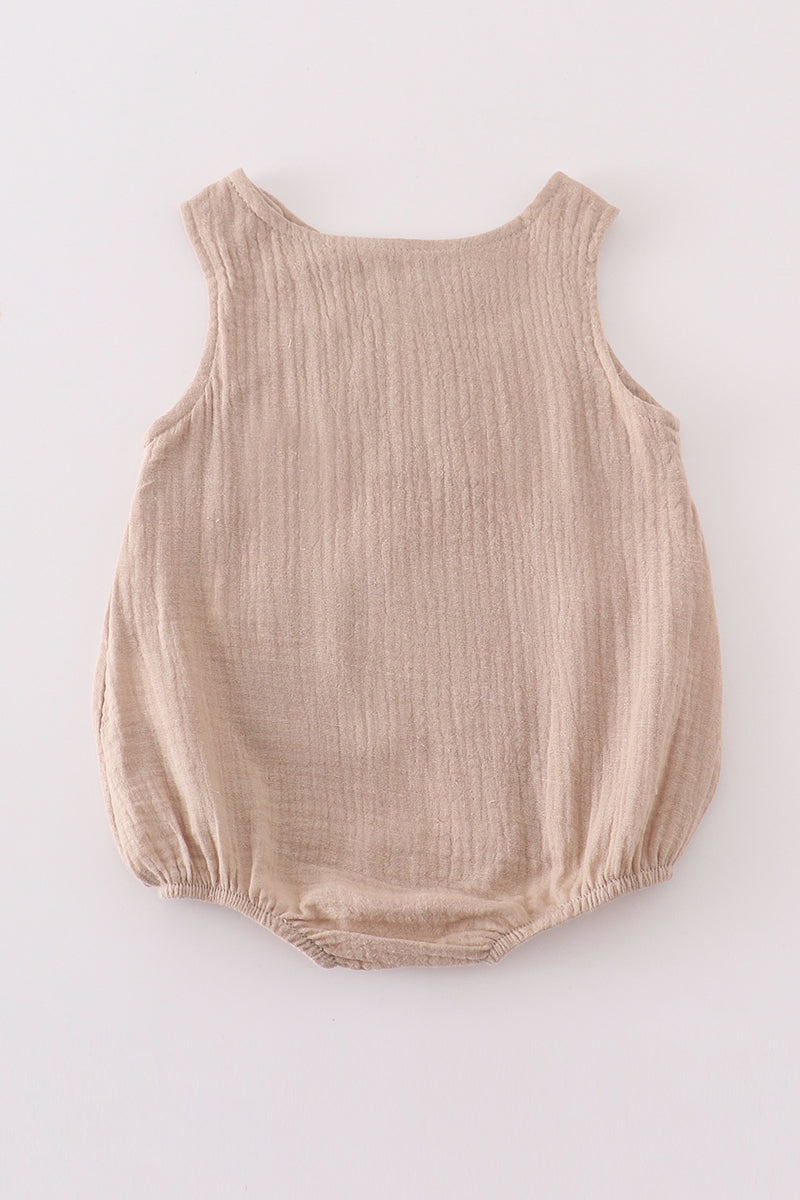 beige muslin boy bubble