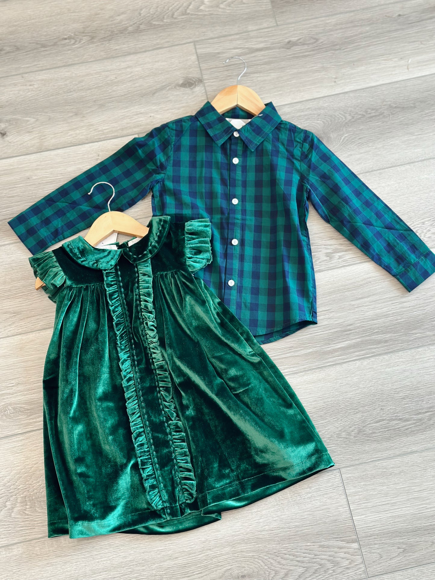 blue/green plaid dress shirt