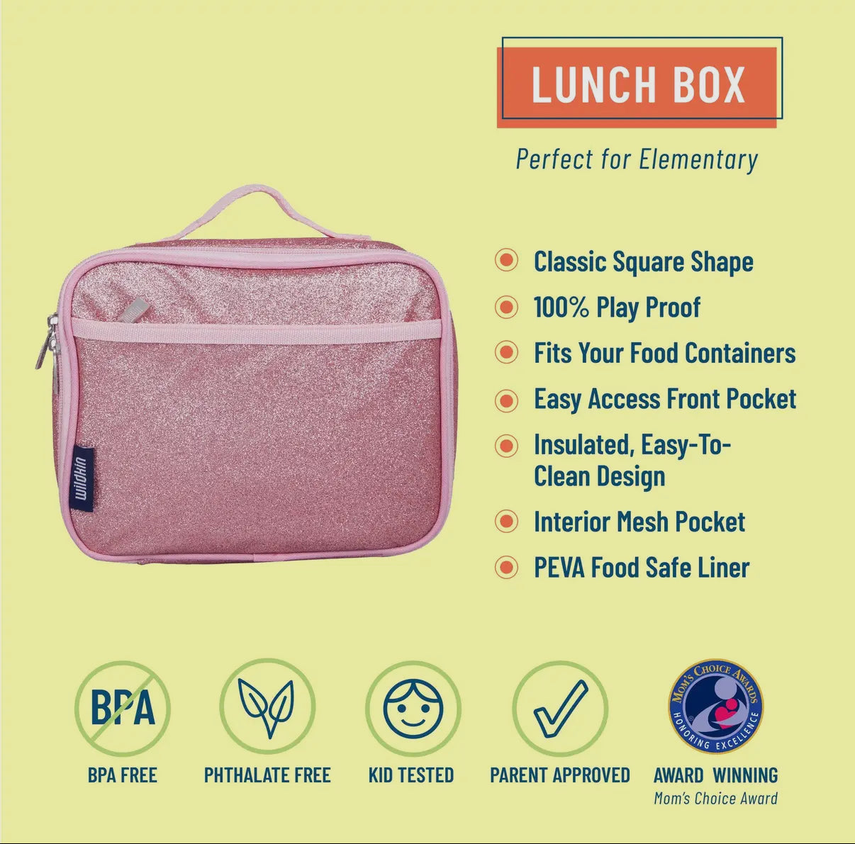 Pink glitter lunch box