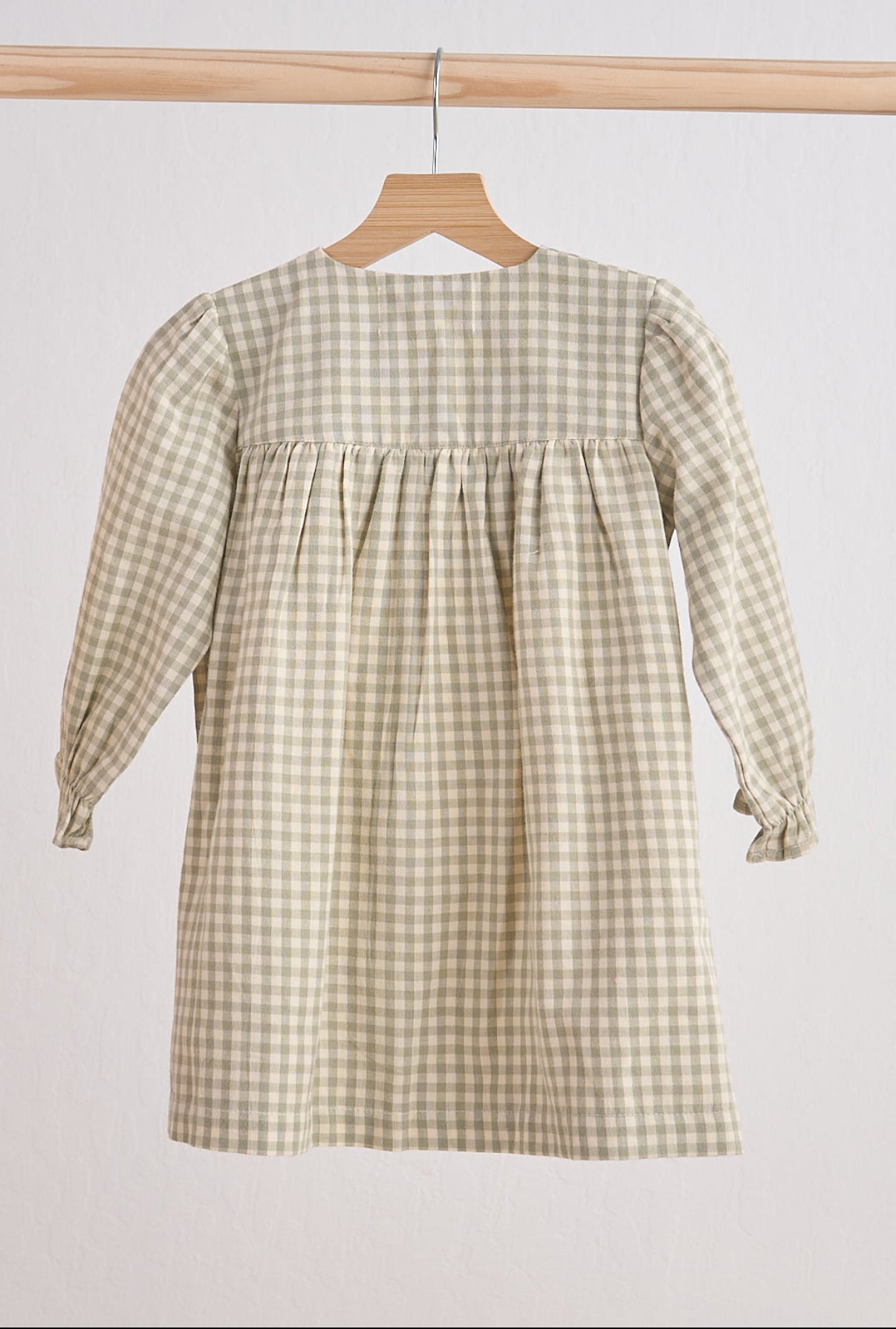 Moss green bow dress