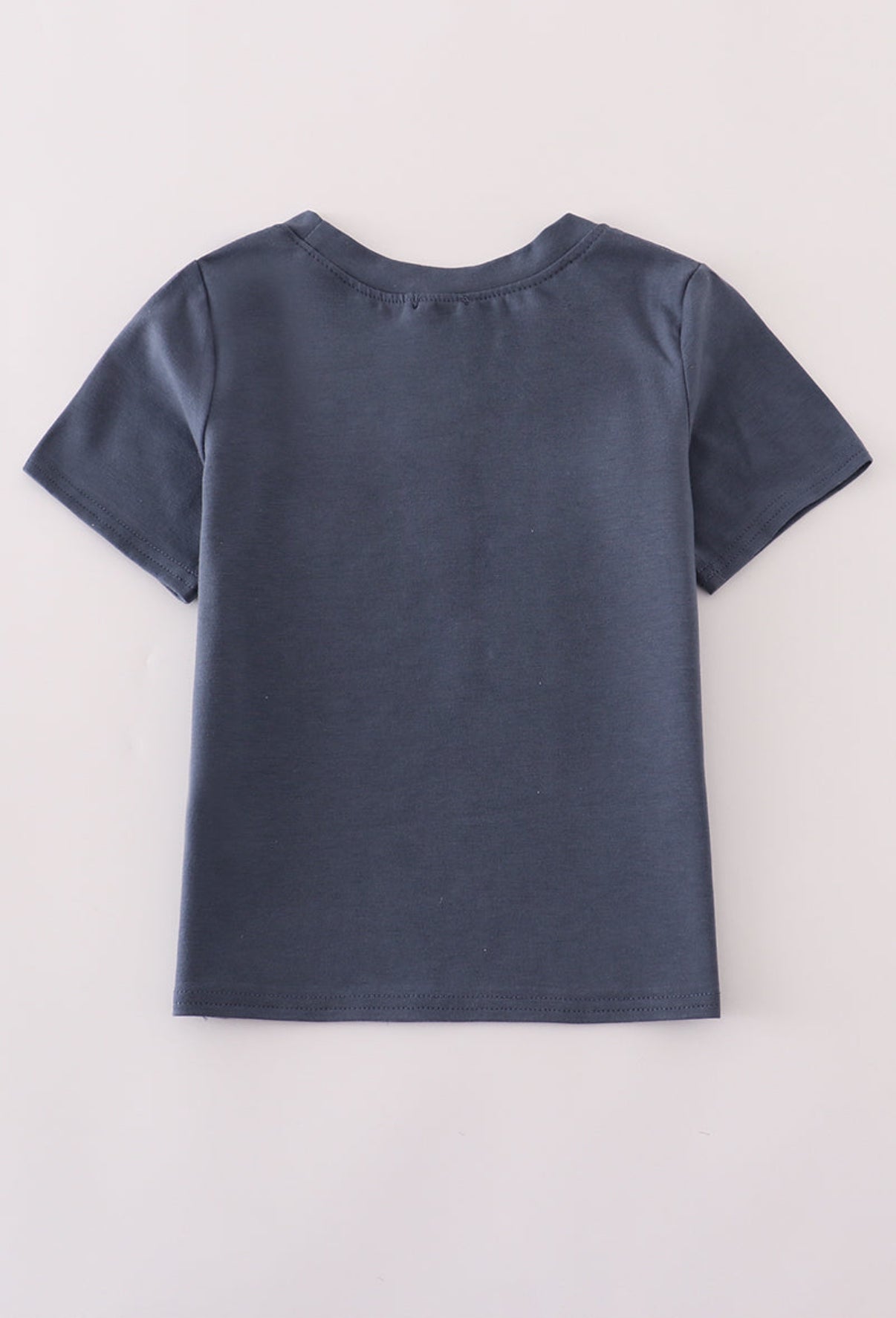Navy pumpkin appliqué shirt