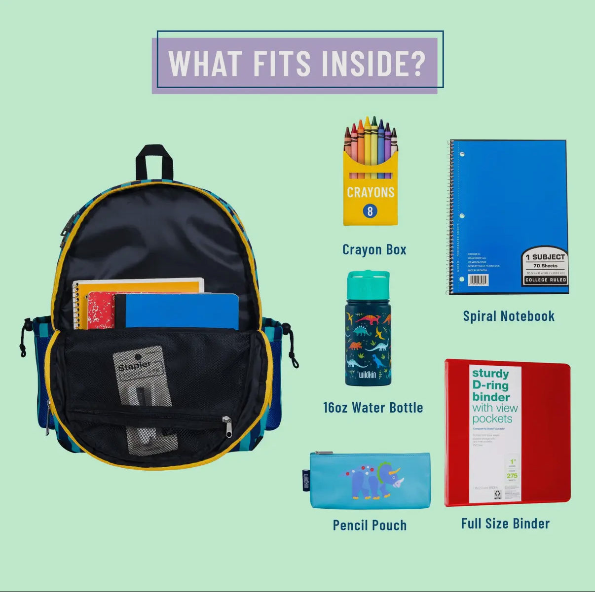 blue stripe backpack