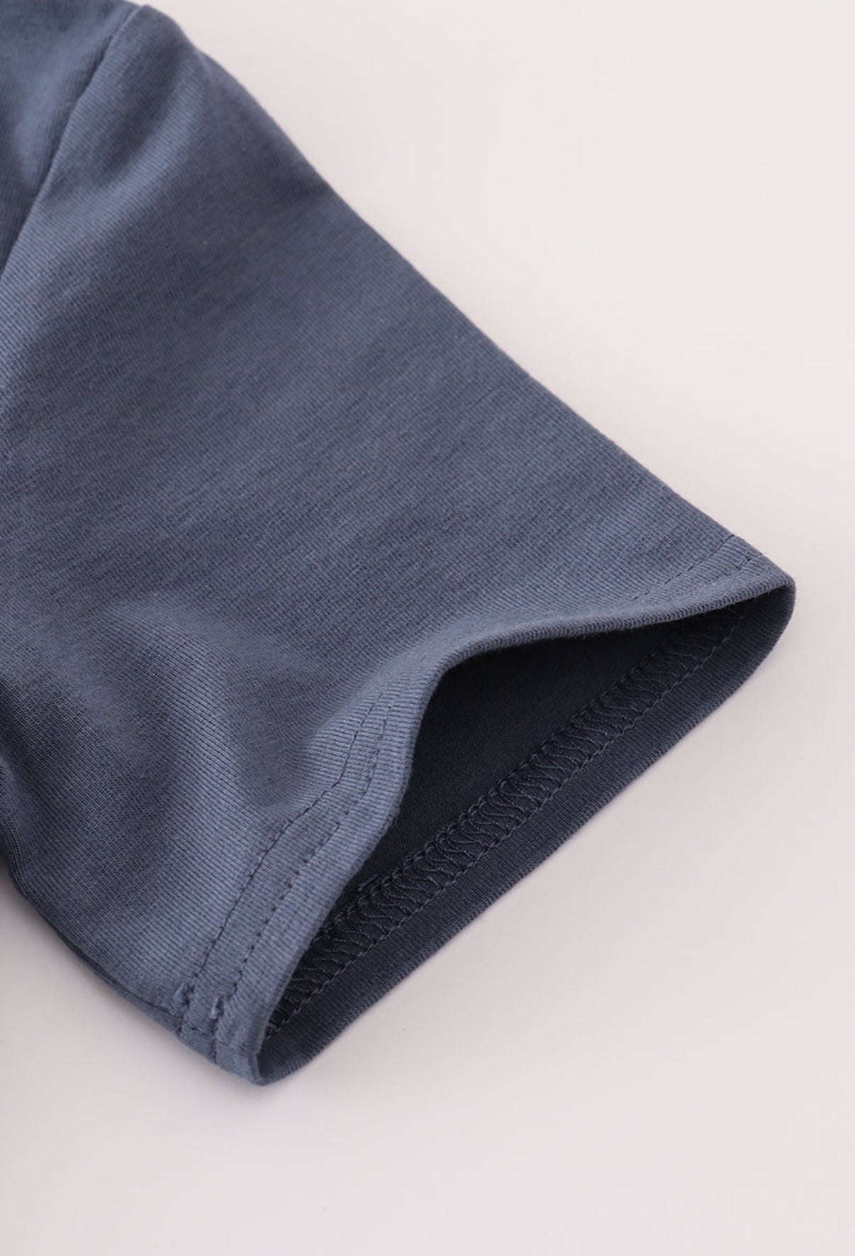Navy pumpkin appliqué shirt