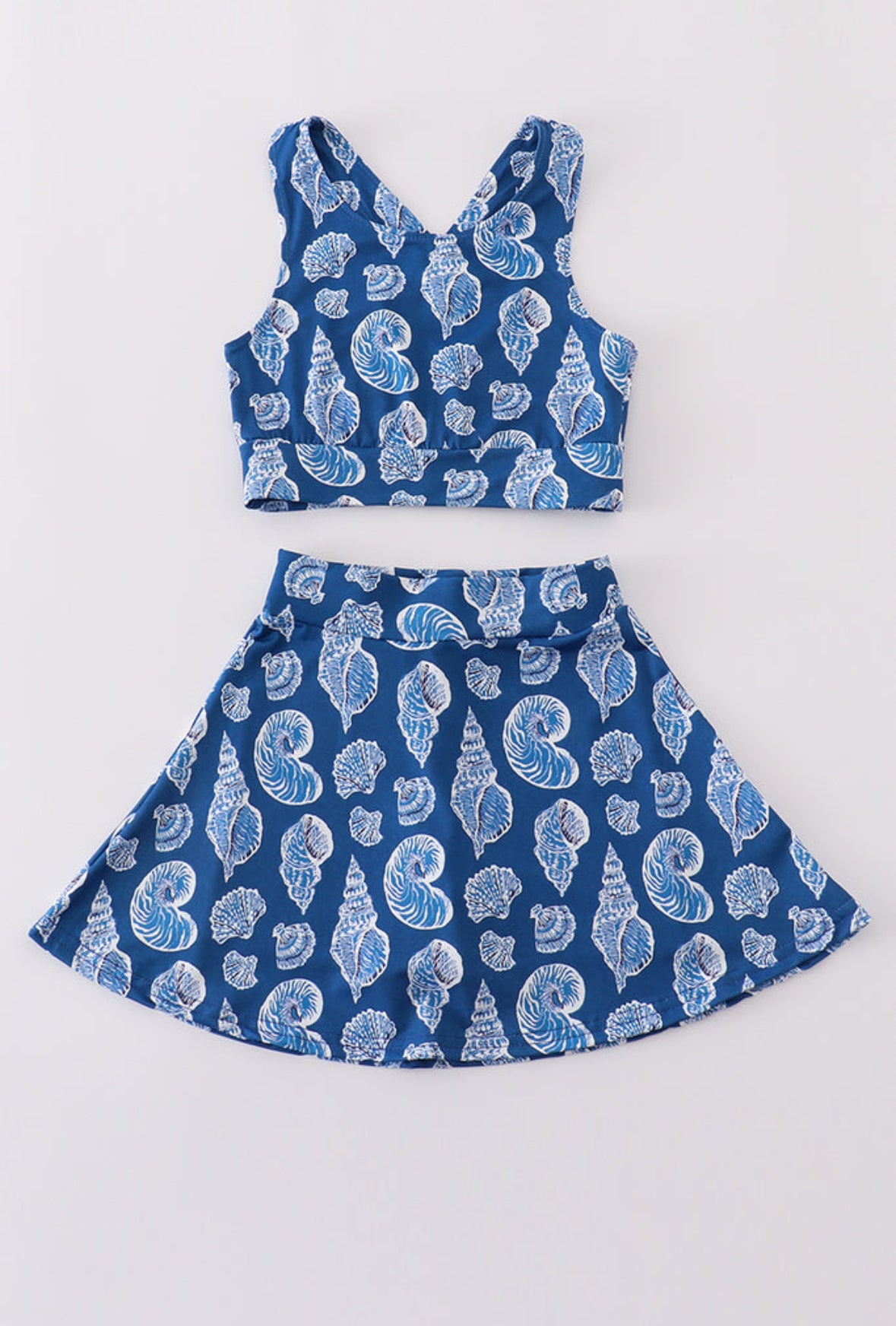 navy seashell active tennis set