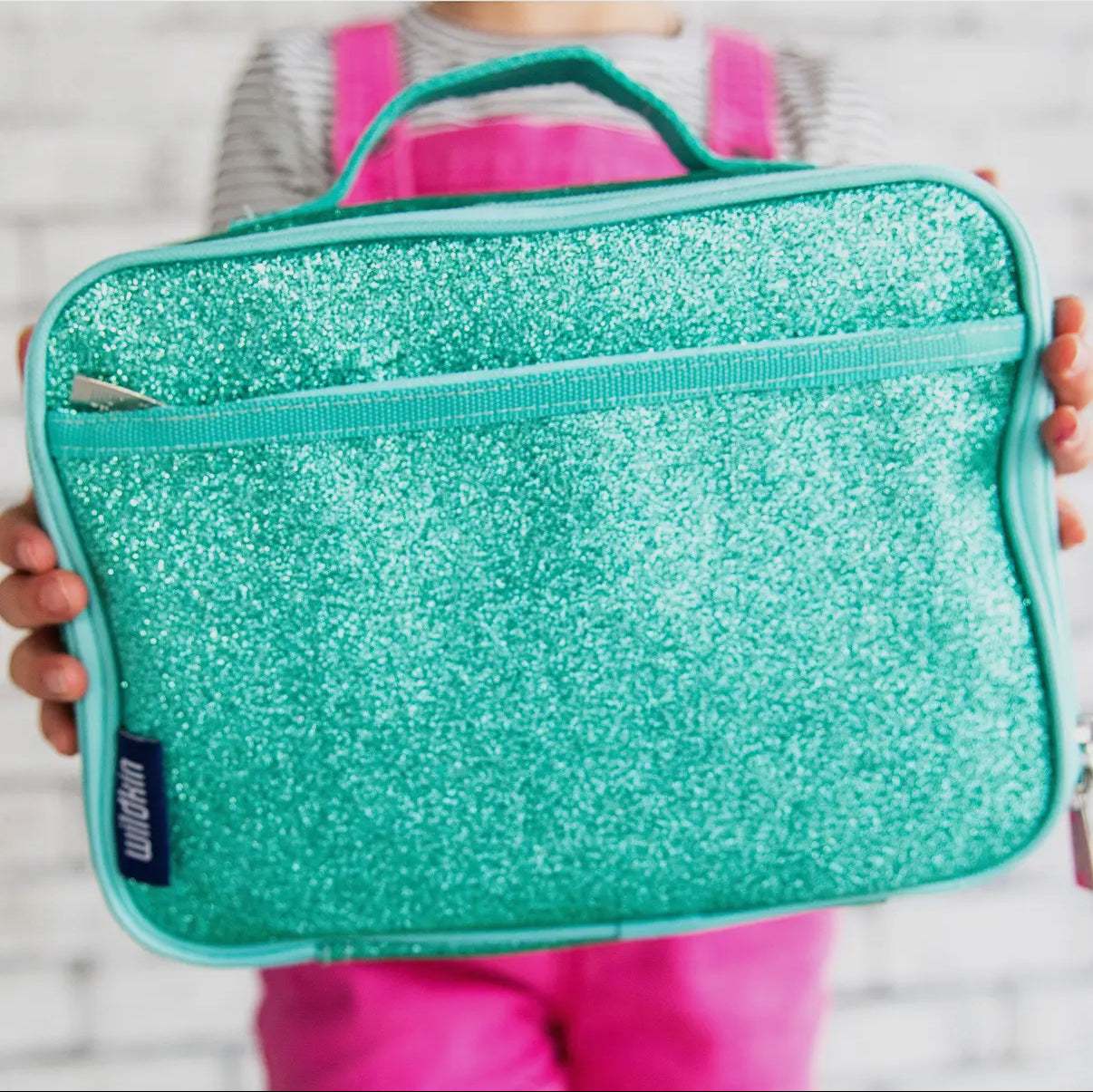 Turquoise glitter lunch box