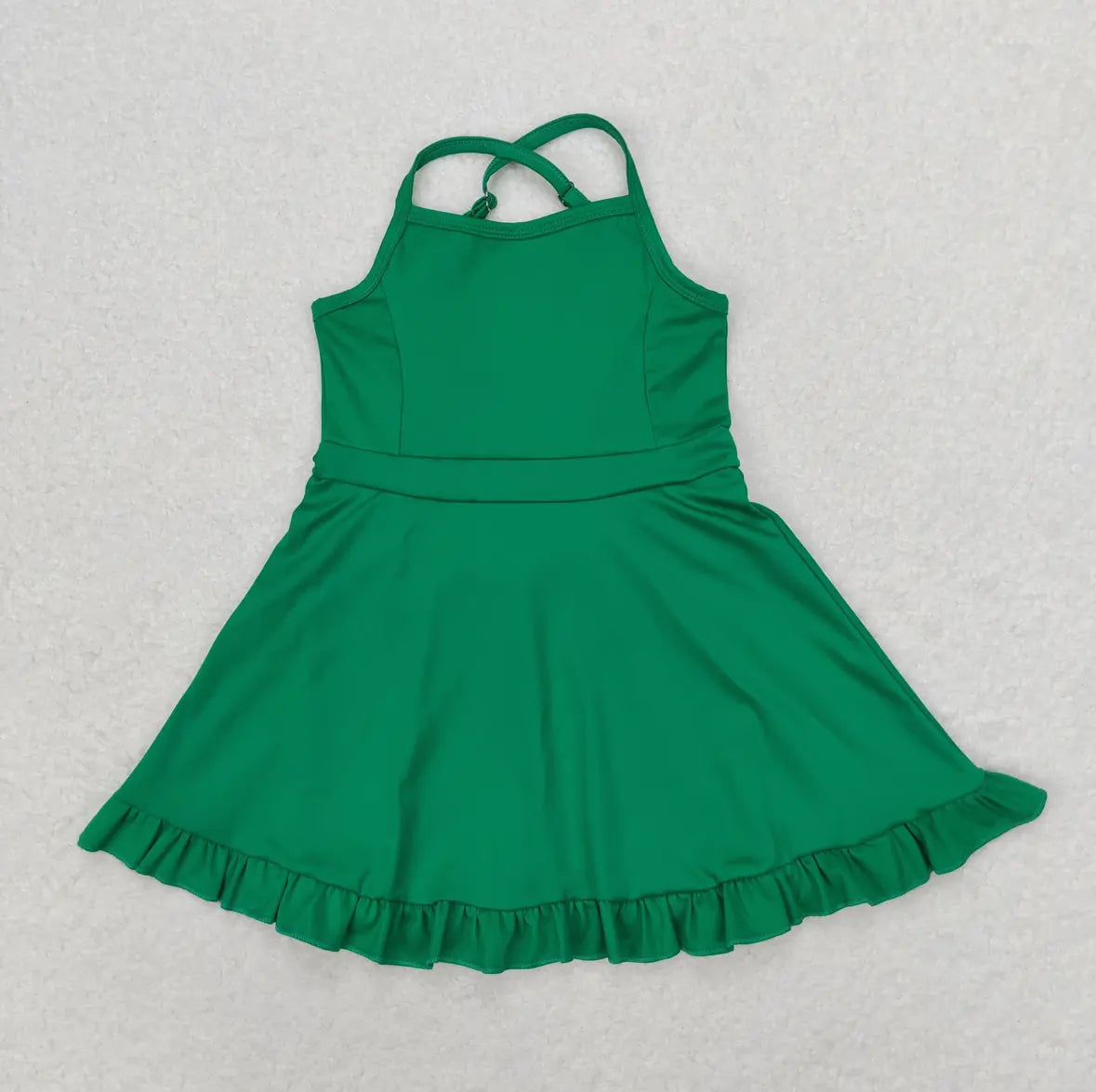 Green strapy workout dress