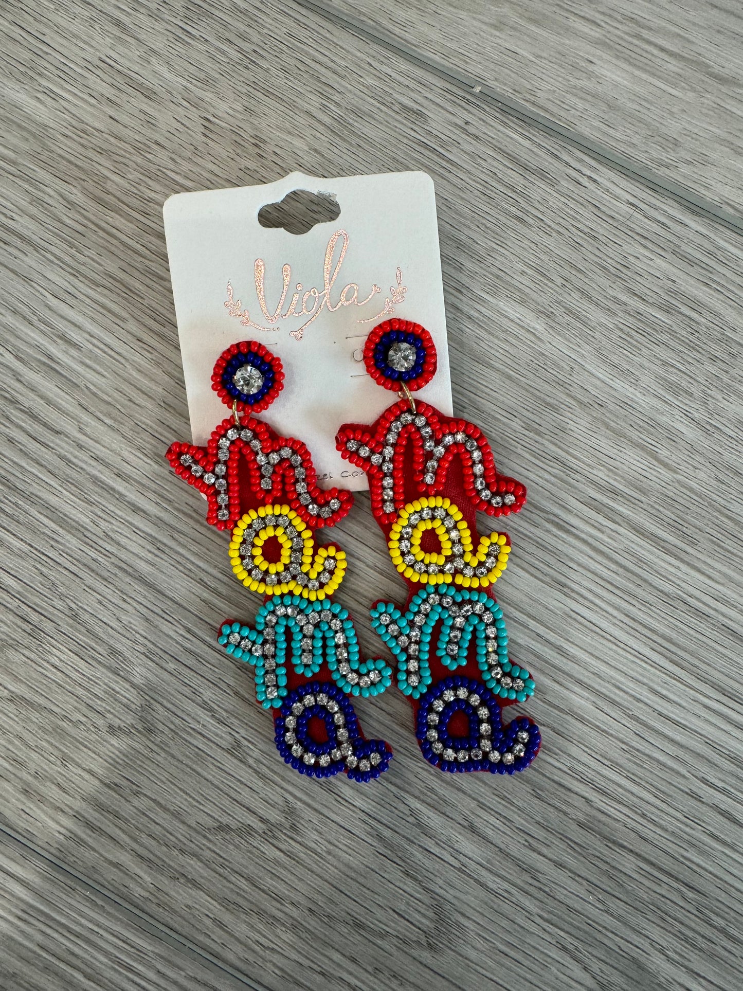 mama beaded earrings