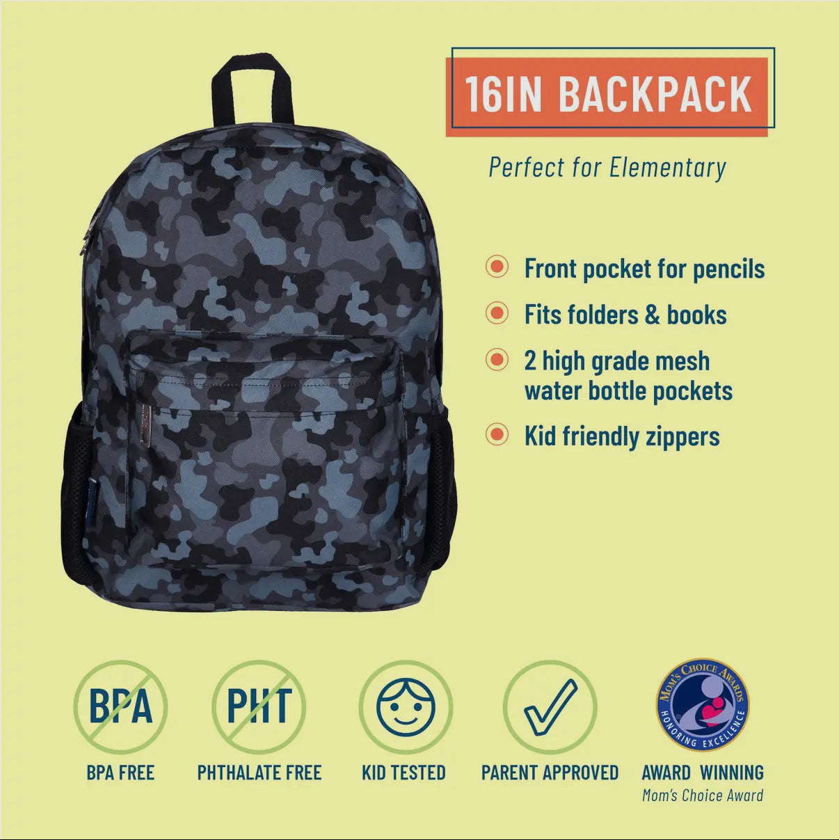 black camo backpack
