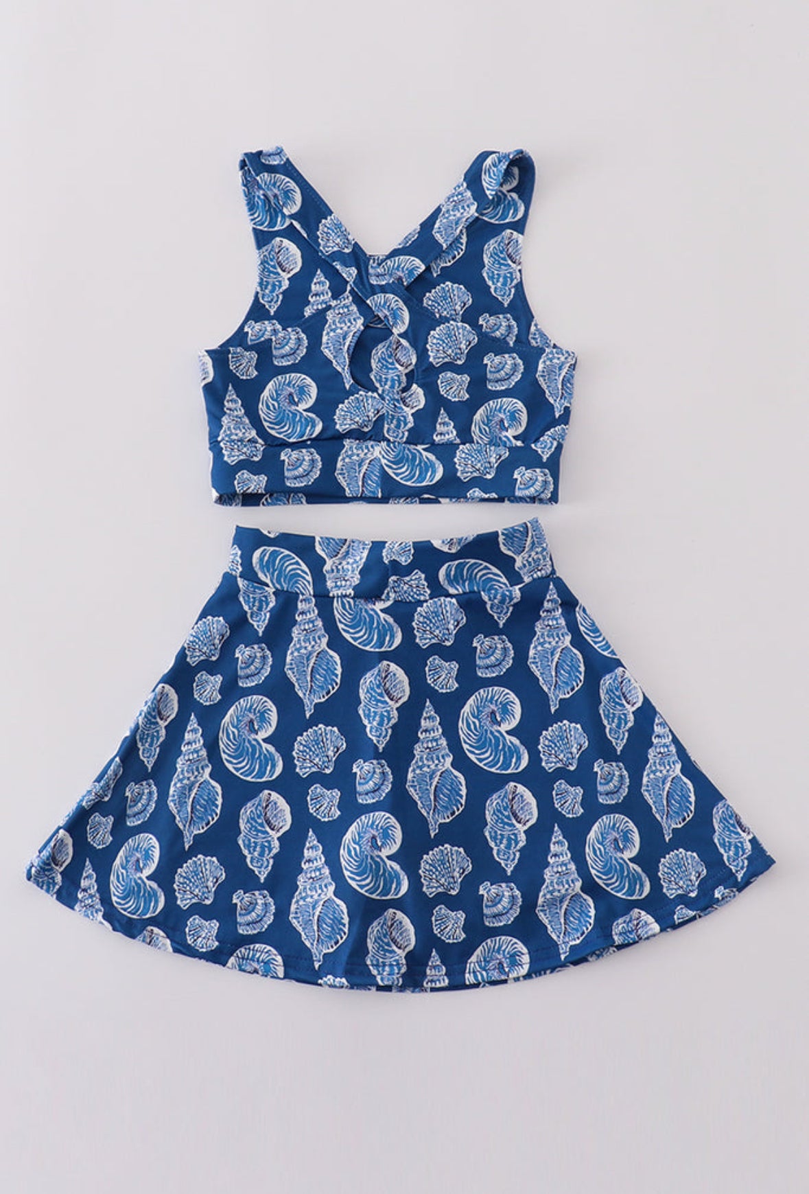 navy seashell active tennis set