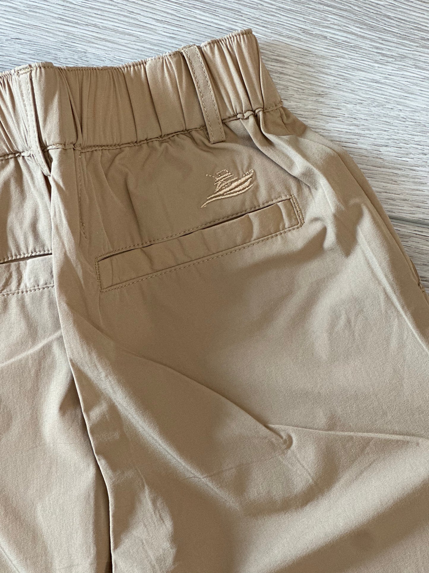 performance elastic pants - khaki
