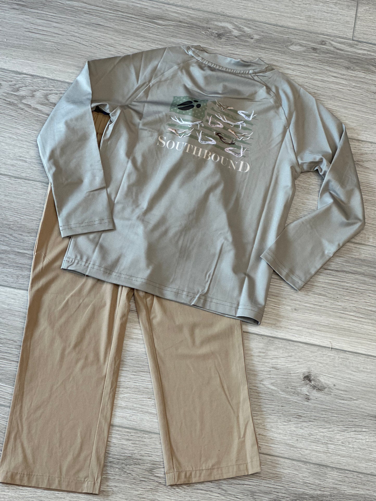 performance elastic pants - khaki
