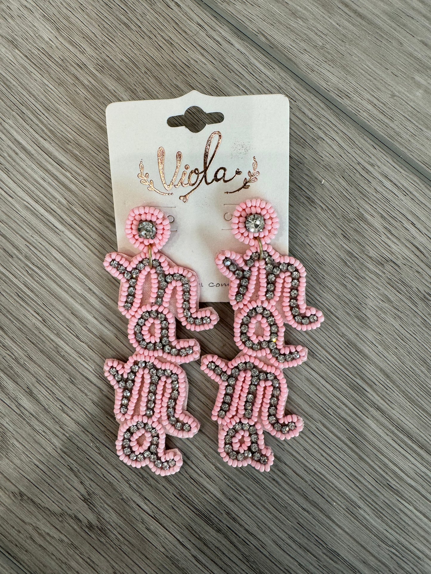 mama beaded earrings