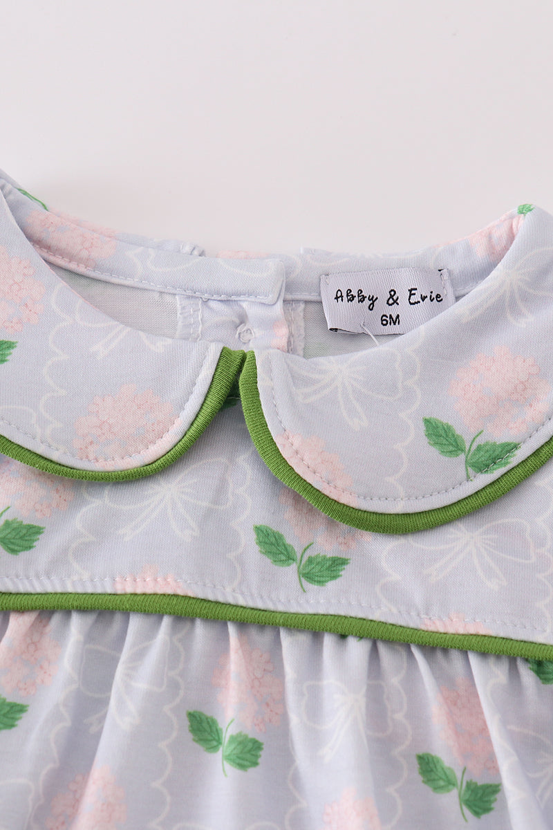 floral bow print bubble