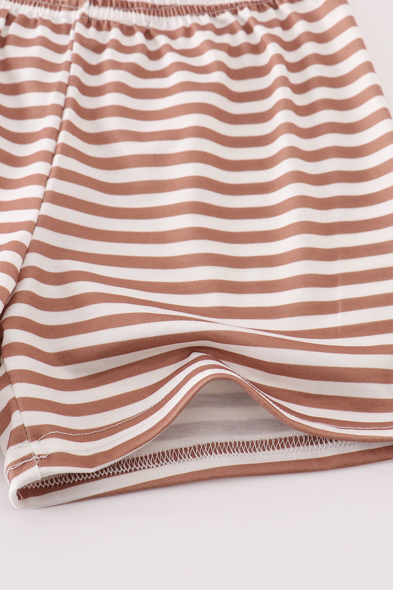 brown stripe boys set