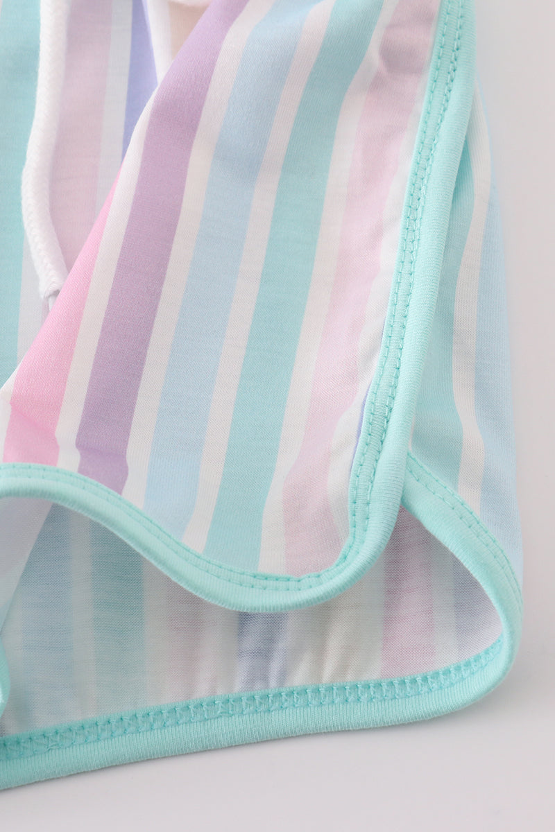 multicolor stripe shorts