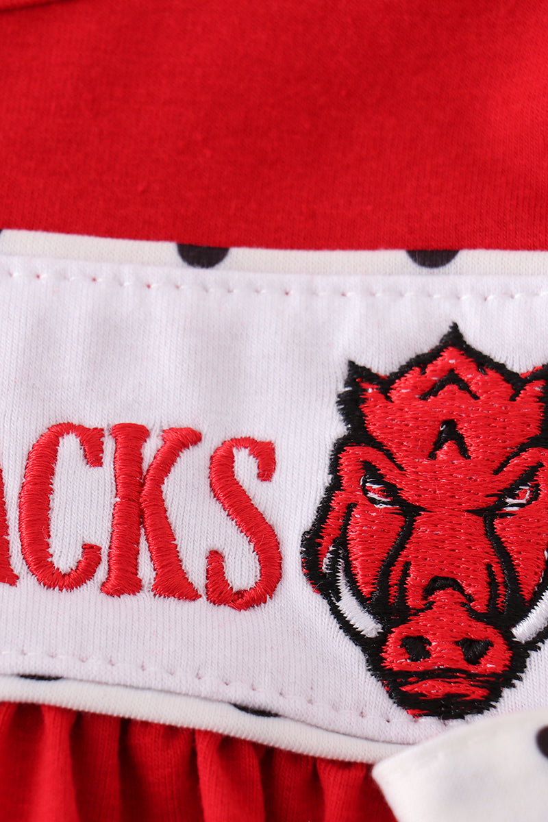 razorback embroidery girl bloomer set