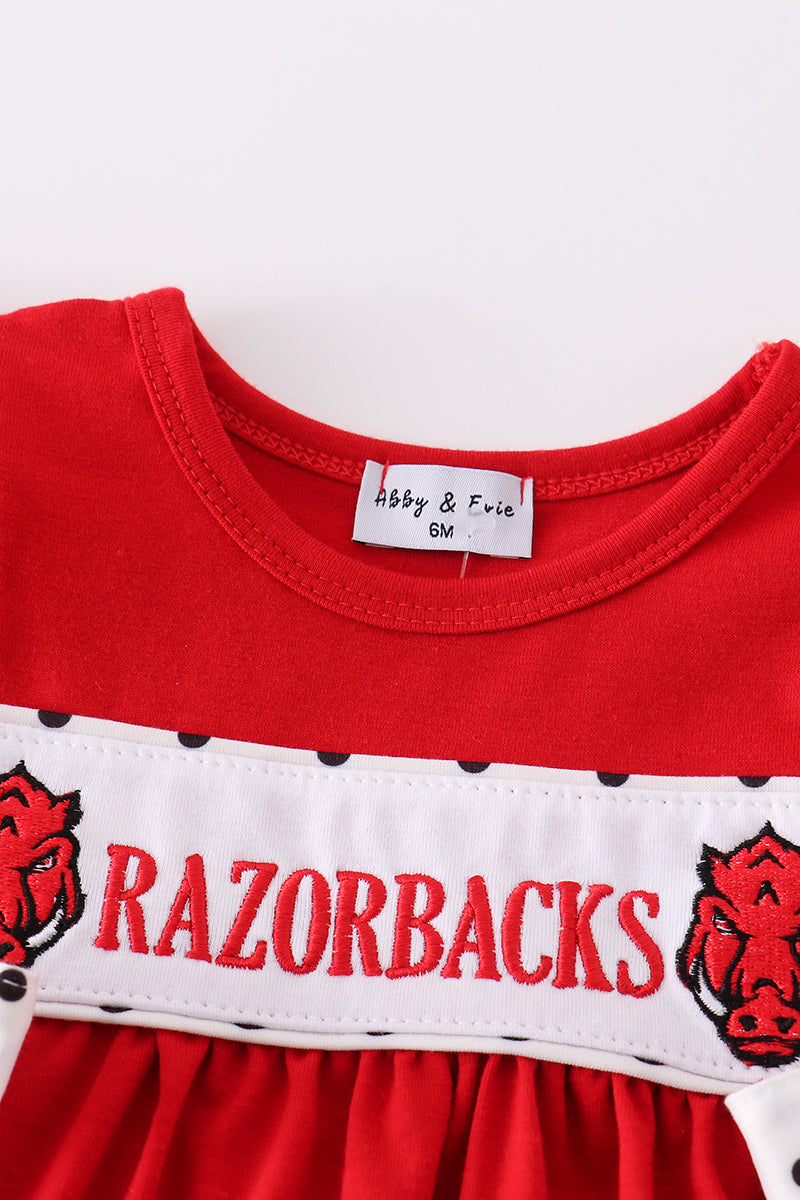 razorback embroidery girl bloomer set