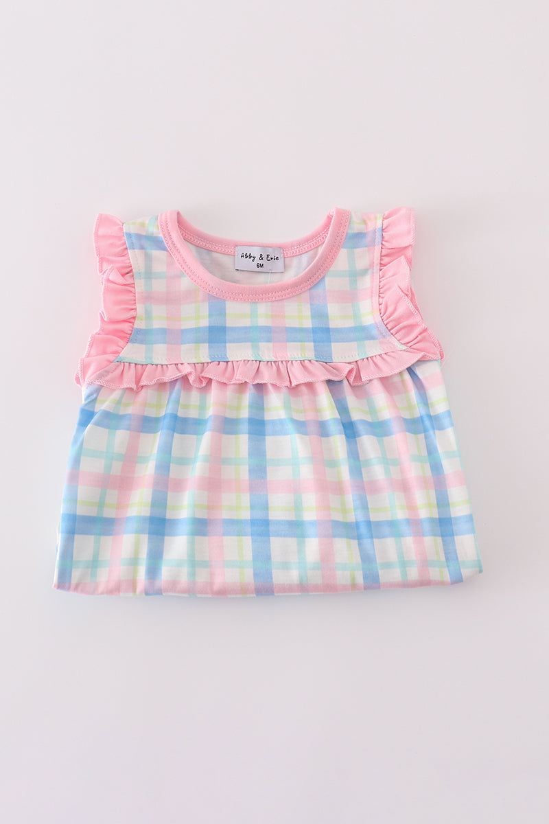 pink plaid bubble