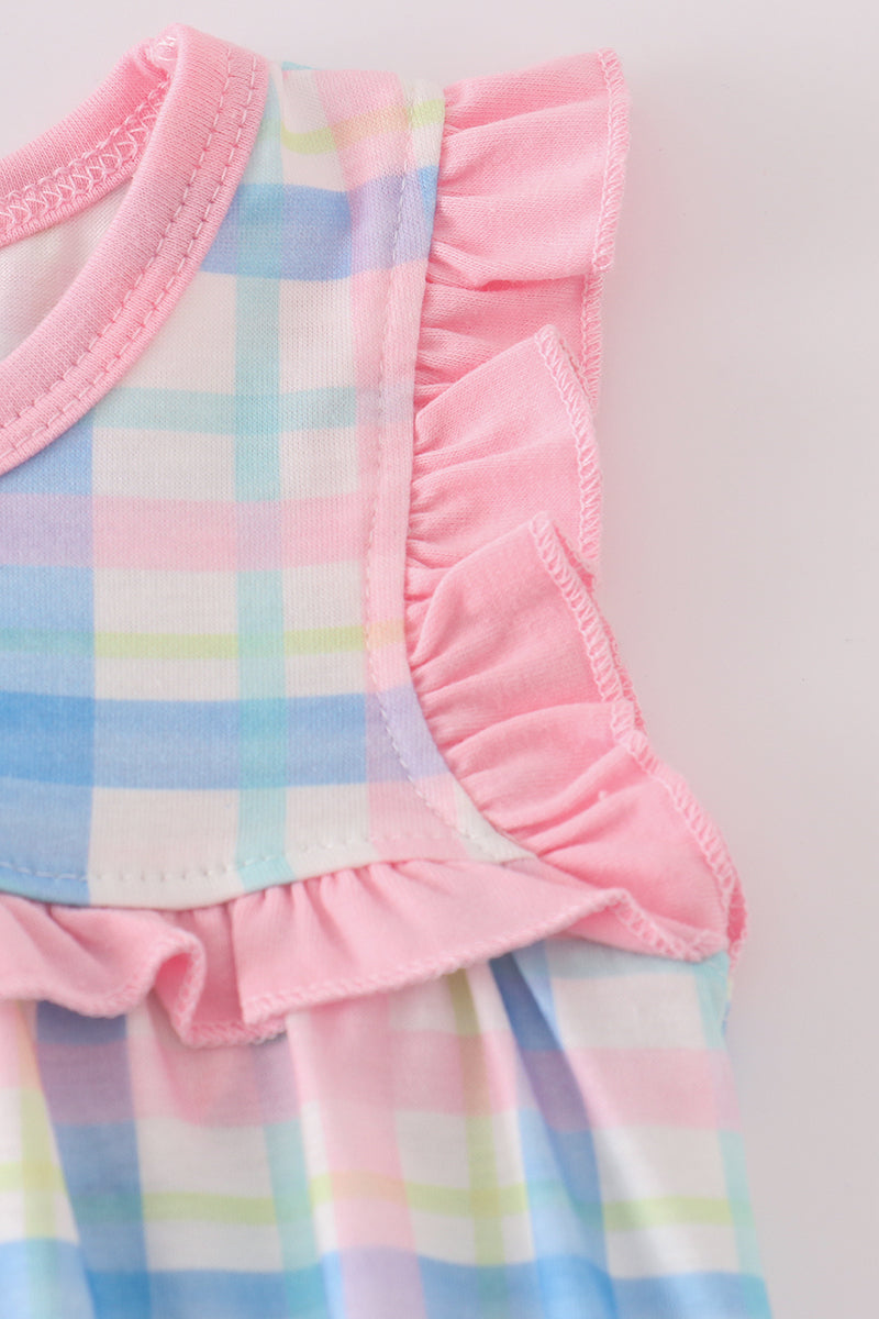 pink plaid bubble