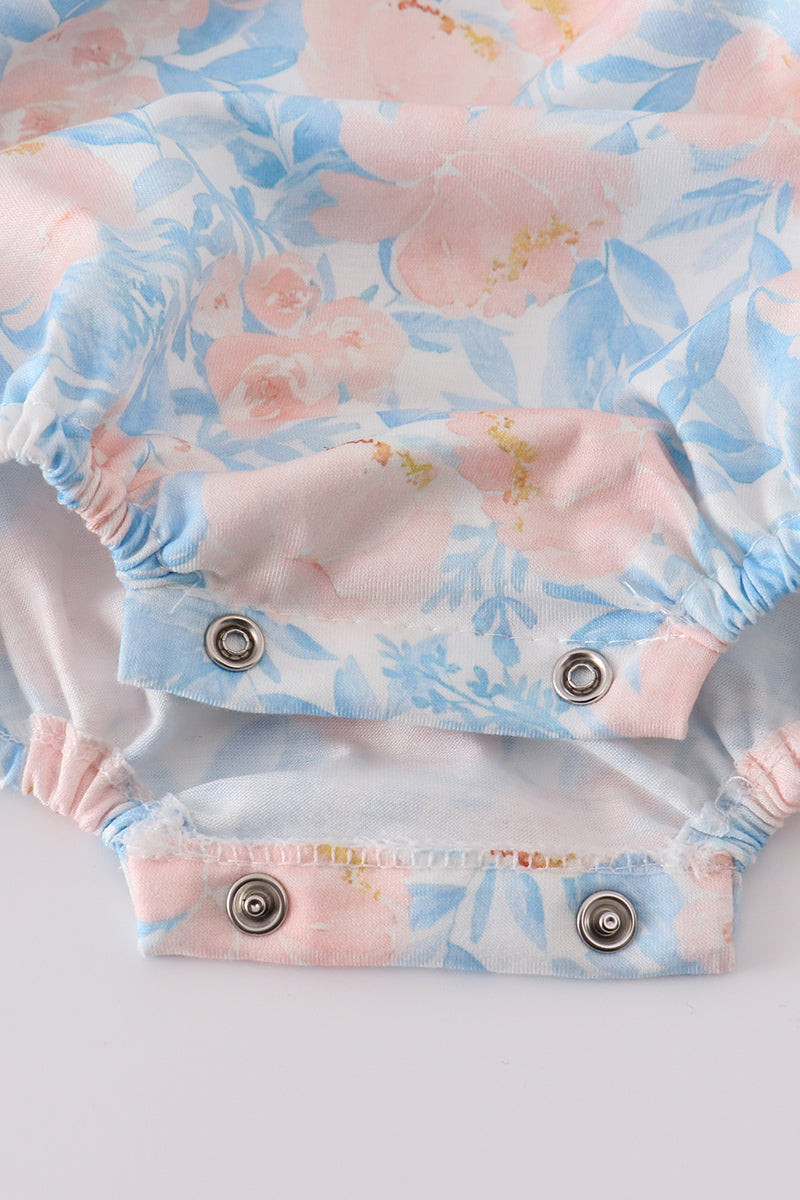 blue bloom elegance smocked bubble