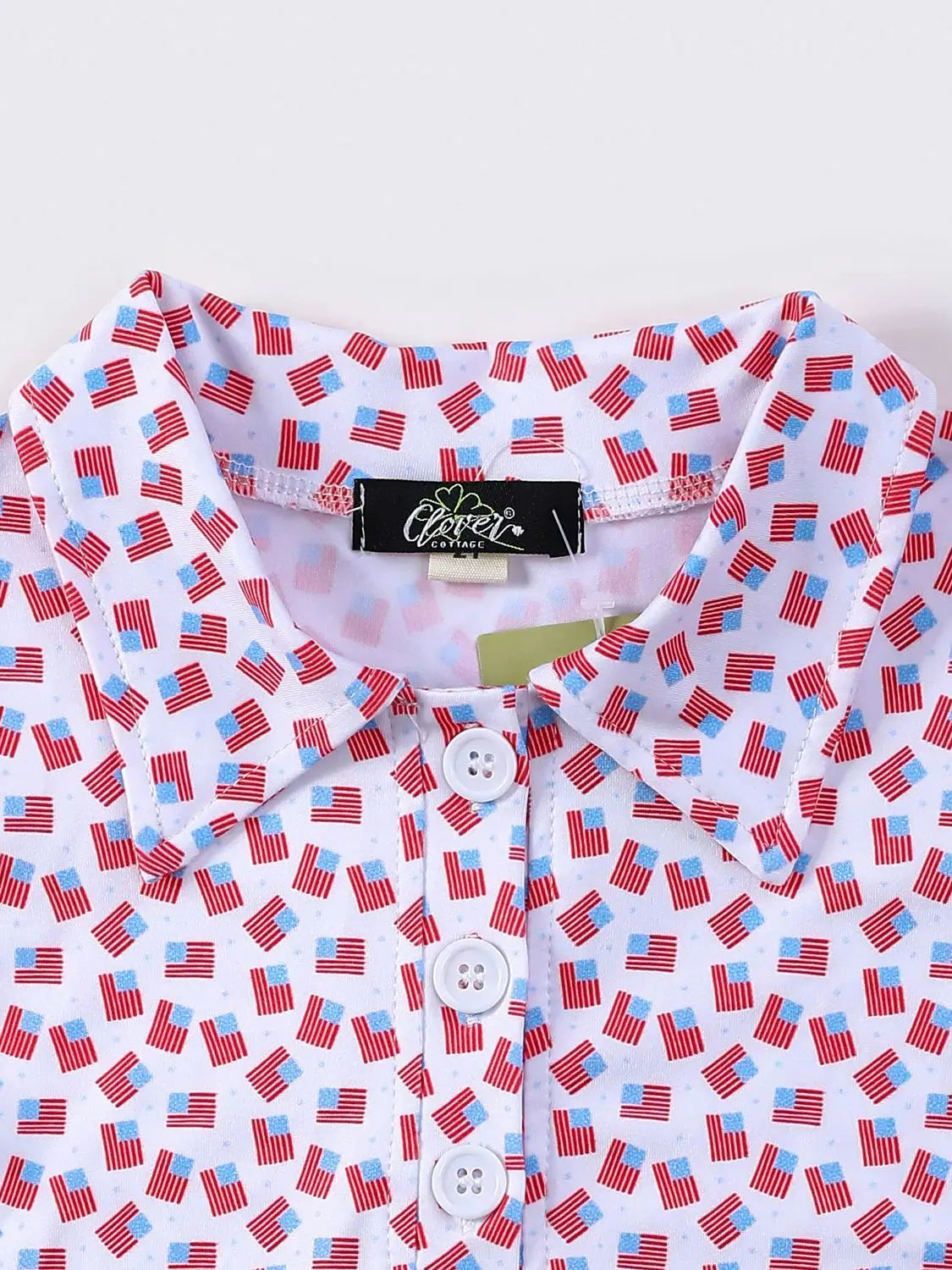 american flag collar polo