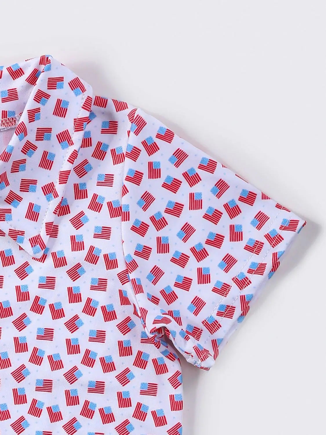 american flag collar polo