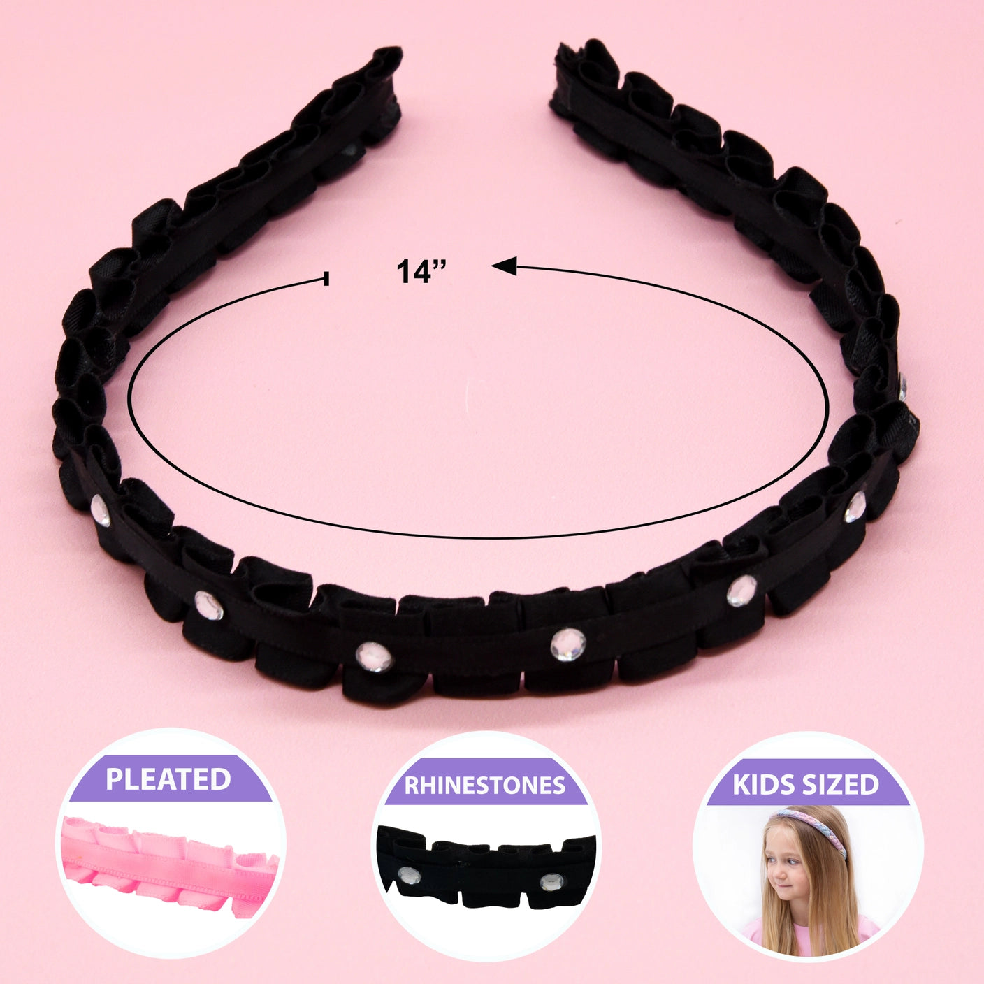 black rhinestone headband