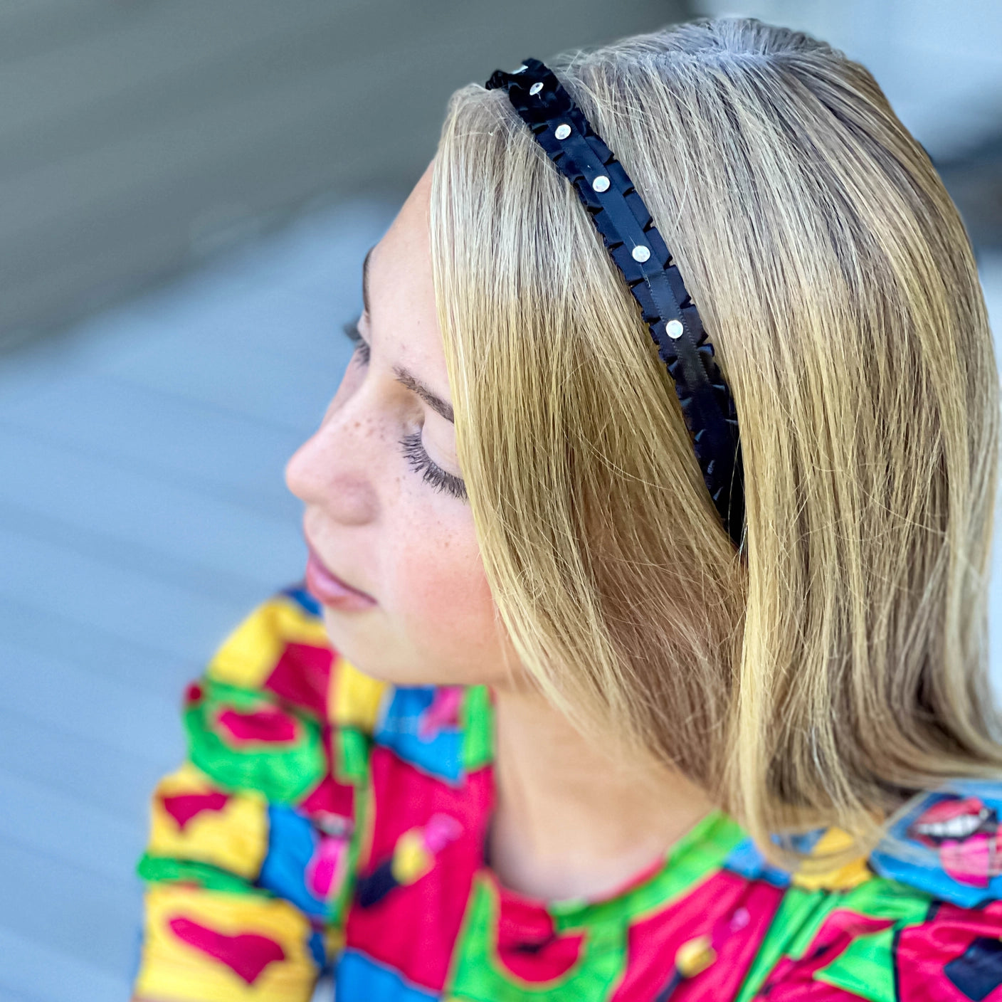 black rhinestone headband