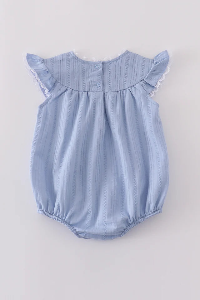 blue cross bubble embroidery