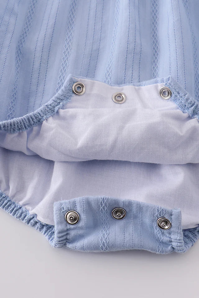 blue cross bubble embroidery