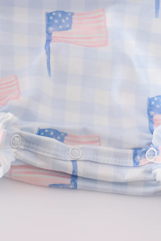 blue flag embroidery bubble
