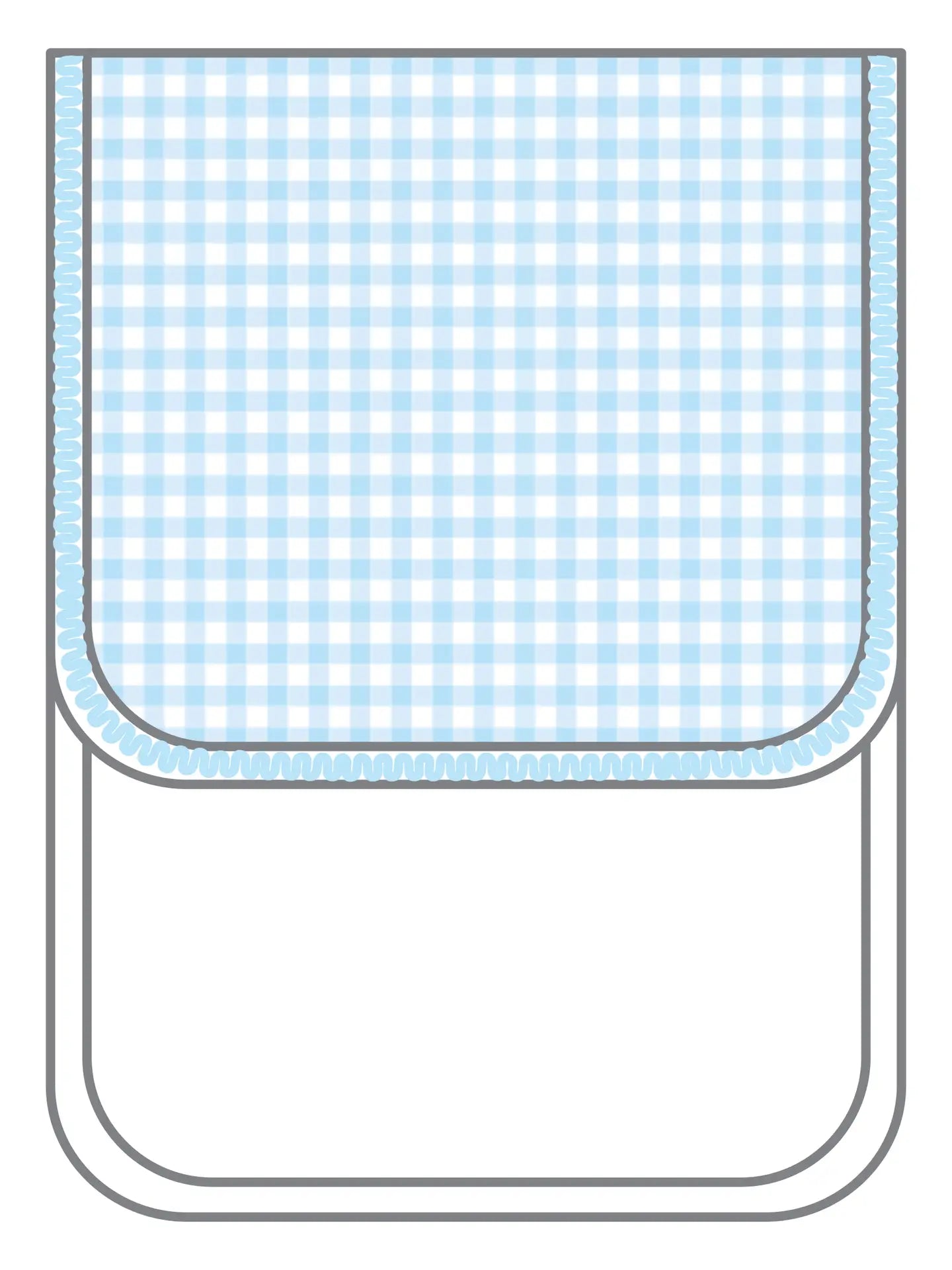 blue gingham burp cloth