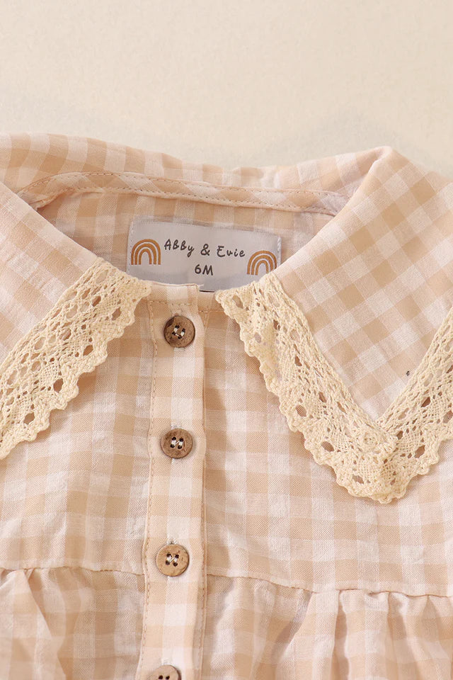 cream plaid linen bubble