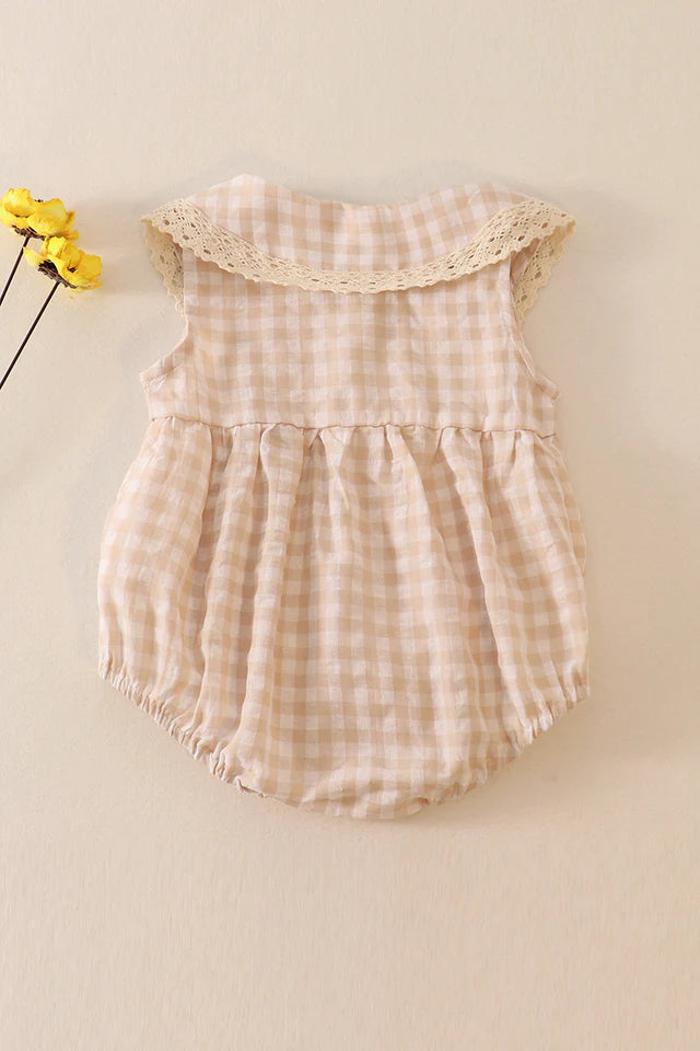cream plaid linen bubble