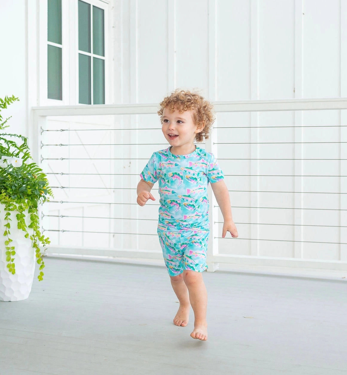 fish two piece pajamas