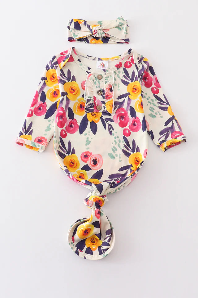 floral baby gown