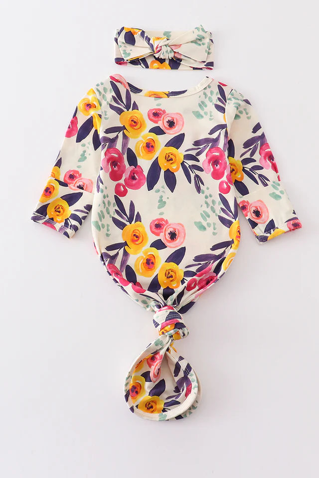 floral baby gown