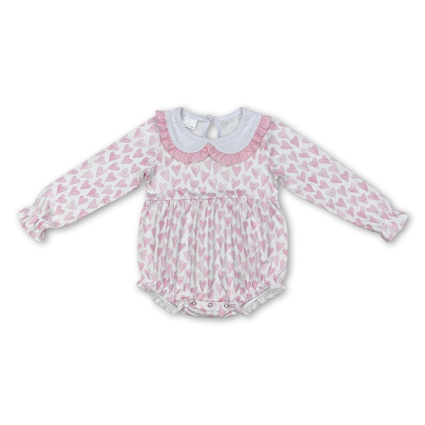 pink heart romper
