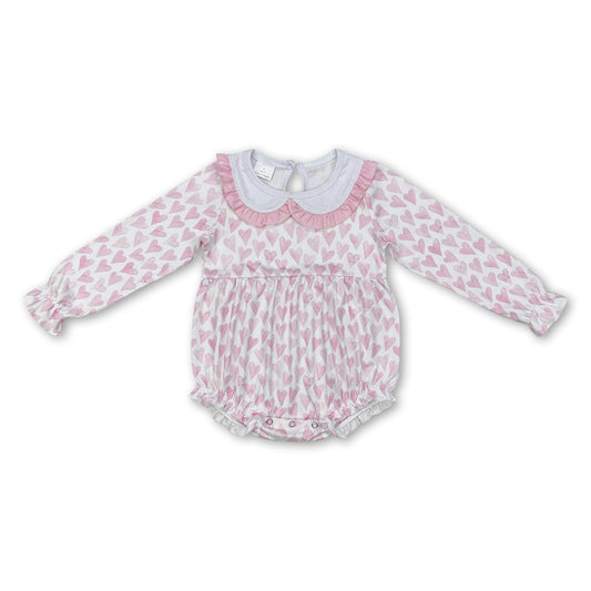 pink heart romper
